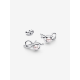 Pandora Infinity Knot-oorstekers Sterlingzilver 293761C01 - 56906
