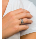 ZINZI zilveren brede cross-over ring met zirkonia ZIR1790 Maat 18,5 - 56956