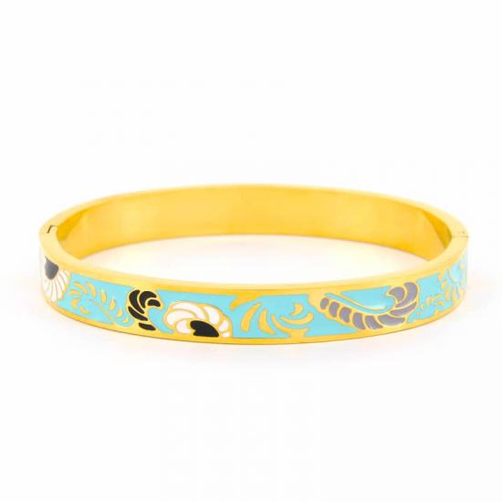 Kalli Armband, Emaille Turquoise, 8mm - 56982