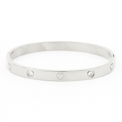Kalli Hartje met Zirkonia Breed armband - 56986