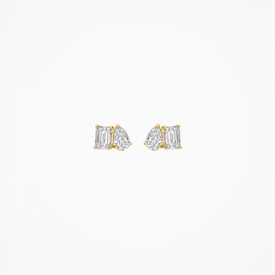 Blush Lab diamonds oorstekers 14k Goud LG7027Y - 57026