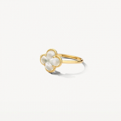 Blush ring 14k Goud met parelmoer en bergkristal 1269YMQ maat 56 - 57030