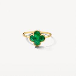 Blush ring 14k Goud met malachiet en bergkristal 1269YMA maat 54 - 57031