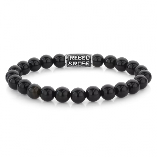 Rebel & Rose Black Velvet Vintage armband  RR-80102-V-M - 57041