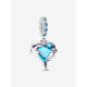 Pandora Blauwe Murano glazen dolfijnen hanger Sterling zilver bedel 793924C01 - 57070