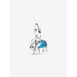 Pandora Mini-hanger met turquoise olifant Sterling zilver bedel 793858C01 - 57071