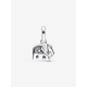 Pandora Mini-hanger met turquoise olifant Sterling zilver bedel 793858C01 - 57071