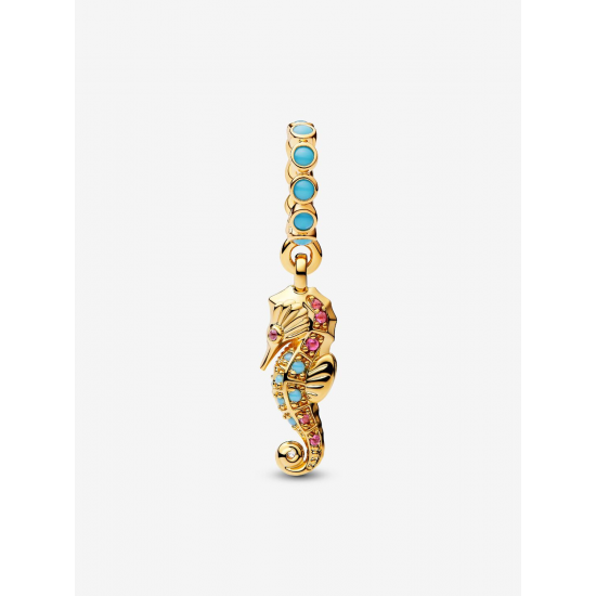 Pandora Seahorse Dangle Charm 14k gold plating bedel 763895C01 - 57072