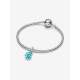 Pandora Blauwe Murano glazen zeeslak hanger Sterling zilver bedel 793900C01 - 57080