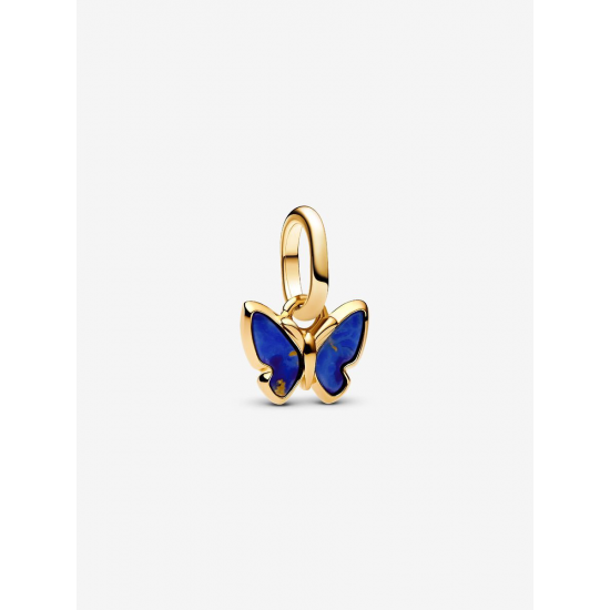 Pandora Blauwe vlinder mini hanger Goud Metaal bedel 763825C01 - 57083