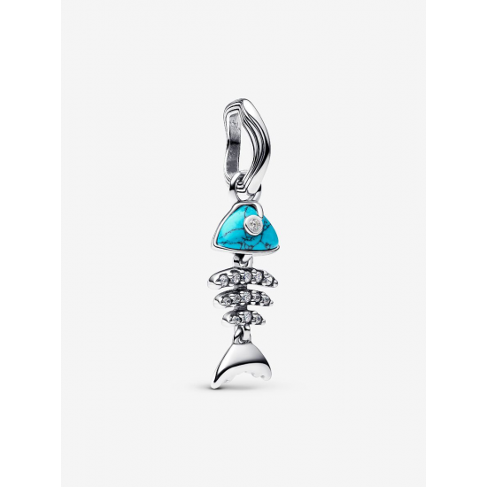 Pandora  Turquoisekleurige visgraat bedel 793894C01 - 57084