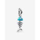 Pandora  Turquoisekleurige visgraat bedel 793894C01 - 57084