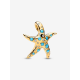 Pandora Sprankelende blauwe zeester hanger 14k vergulding bedel 763818C01 - 57086