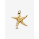 Pandora Sprankelende blauwe zeester hanger 14k vergulding bedel 763818C01 - 57086