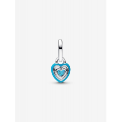Pandora Turquoise-coloured Heart Mini Dangle Charm Sterling silver bedel 793827C01 - 57089