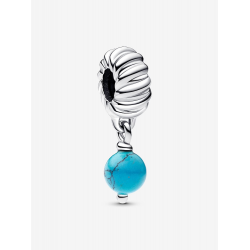Pandora Turquoisekleurige hanger Sterling zilver bedel 793901C01 - 57094