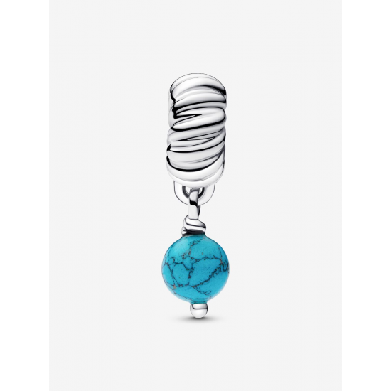 Pandora Turquoisekleurige hanger Sterling zilver bedel 793901C01 - 57094