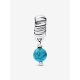 Pandora Turquoisekleurige hanger Sterling zilver bedel 793901C01 - 57094