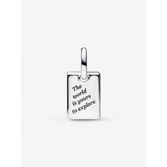 Pandora  Travel sterling silver dangle  with white and blue  labcreated opal bedel 793913C01 - 57096