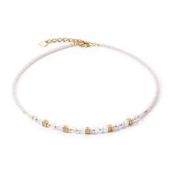 Coeur de Lion collier Mini Cubes gold white - 57162
