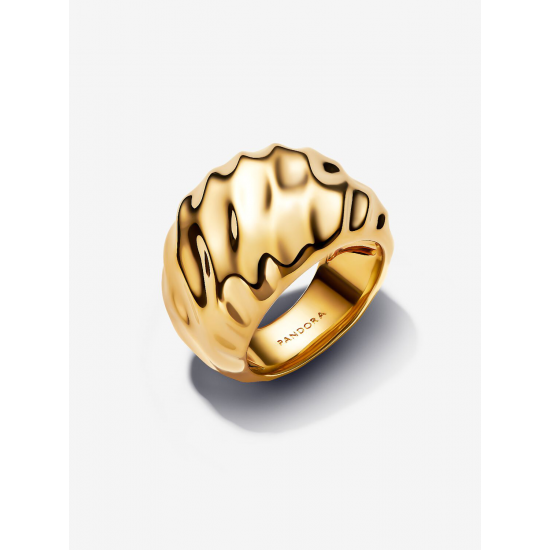 Pandora Geribbelde statement ring Verguld 163884C00 MAAT 19 - 57171