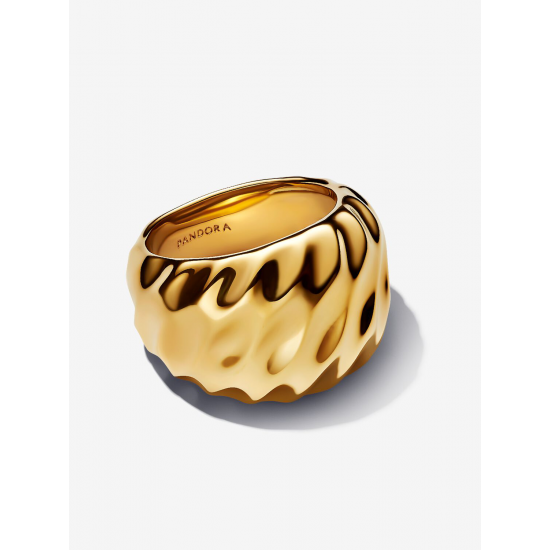 Pandora Geribbelde statement ring Verguld 163884C00 MAAT 18 - 57173