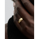 Pandora Geribbelde Brede Band Ring Verguld 163886C00 MAAT 17 - 57180