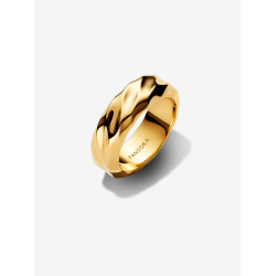 Pandora Geribbelde Brede Band Ring Verguld 163886C00 MAAT 17 - 57180