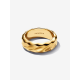 Pandora Geribbelde Brede Band Ring Verguld 163886C00 MAAT 17 - 57180
