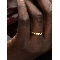 Pandora Geribbelde Band Ring Verguld 163885C00 MAAT 17 - 57181