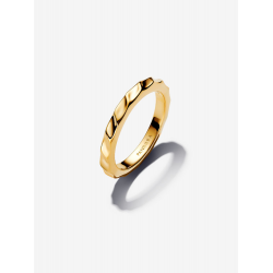Pandora Geribbelde Band Ring Verguld 163885C00 MAAT 16.5 - 57182