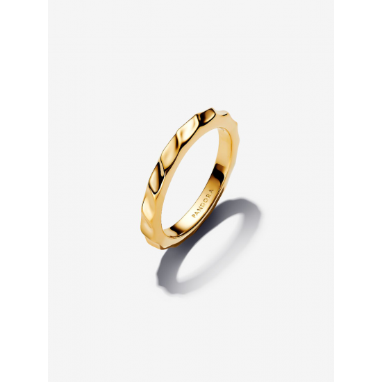 Pandora Geribbelde Band Ring Verguld 163885C00 MAAT 16.5 - 57182