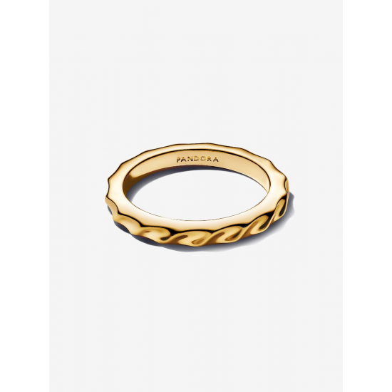 Pandora Geribbelde Band Ring Verguld 163885C00 MAAT 16.5 - 57182