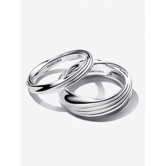 Pandora Gedraaide dubbele ring Sterlingzilver 193890C00 MAAT 18.5 - 57185