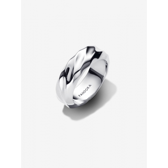 Pandora Geribbelde Brede Band Ring Sterlingzilver 193886C00 MAAT 19 - 57187
