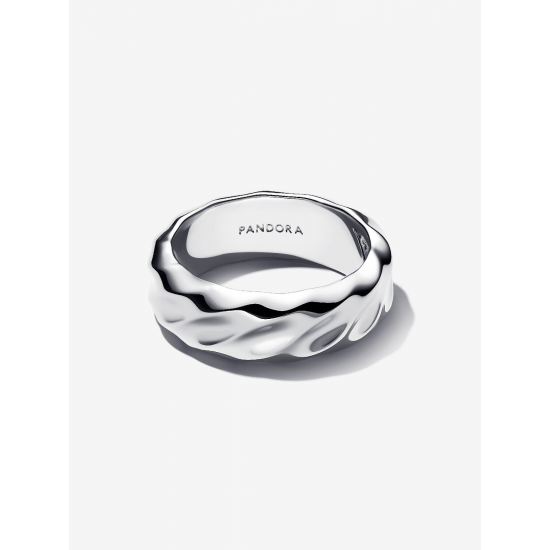 Pandora Geribbelde Brede Band Ring Sterlingzilver 193886C00 MAAT 19 - 57187