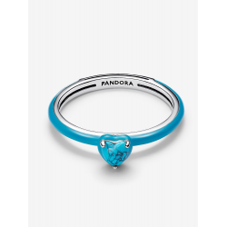 Pandora Turquoise Hartsteen Ring Sterlingzilver 193828C01 MAAT 16.5 - 57190