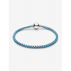 Pandora Blauw Koord Snake Chain armband Sterlingzilver 593816C01 MAAT 19 - 57191