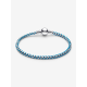 Pandora Blauw Koord Snake Chain armband Sterlingzilver 593816C01 MAAT 18 - 57192