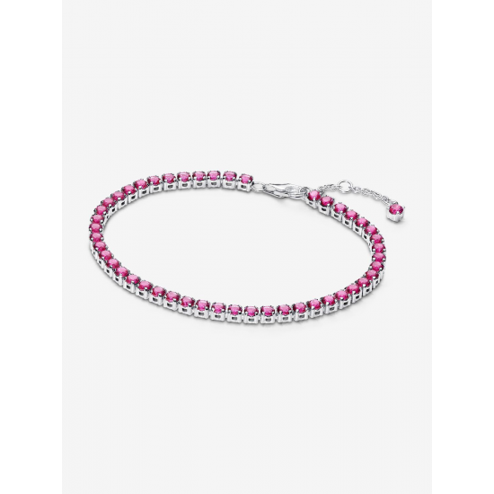 Pandora Sprankelende Roze Tennisarmband Sterlingzilver 591469C04 MAAT 18 - 57197