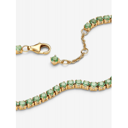 Pandora Sprankelende Groene Tennisarmband Verguld 561469C02 MAAT 18 - 57198