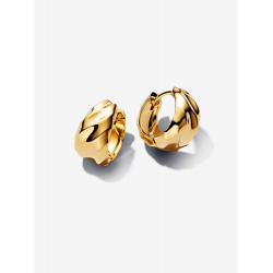 Pandora Geribbelde Oorringen Verguld 263874C00 - 57206