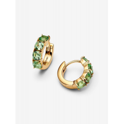 Pandora Groene oorringen Verguld 263851C01 - 57208