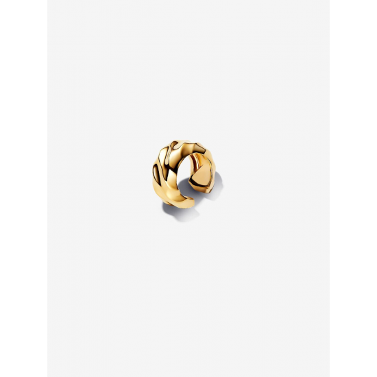 Pandora Geribbelde Oormanchet Verguld 263872C00 - 57215