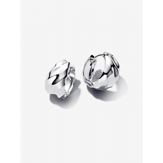 Pandora Geribbelde Kleine Oorringen Sterlingzilver 293874C00 - 57216