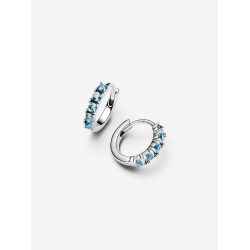 Pandora Lichtblauwe Huggies Sterlingzilver 293849C01 - 57219