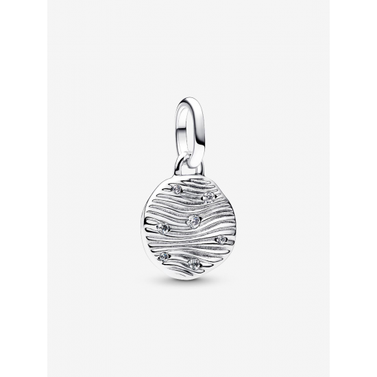 Pandora Graveerbare Mini Medaillonbedel Sterlingzilver 793860C01 - 57220