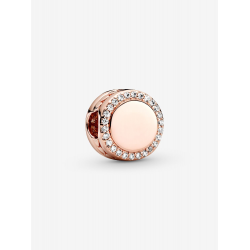 Pandora  Graveerbare Sprankelende Button Bedel Rosé verguld 788747C01 - 57221