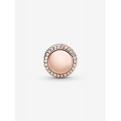 Pandora  Graveerbare Sprankelende Button Bedel Rosé verguld 788747C01 - 57221