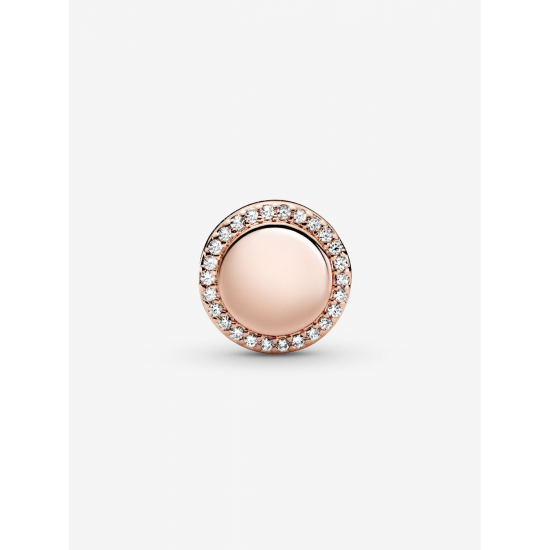 Pandora  Graveerbare Sprankelende Button Bedel Rosé verguld 788747C01 - 57221